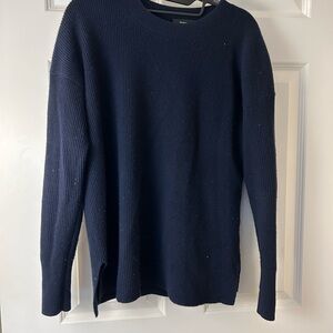 Theory Dark Blue Ribbed Sweater
